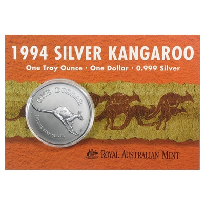 1994 1oz Silver KANGAROO (Display Card)